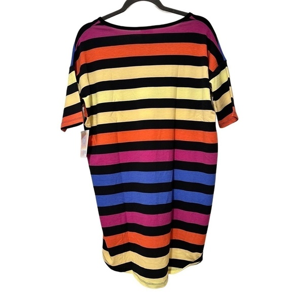 LulaRoe Irma Mid-Sleeve Stretchy High-Low Tunic Top Loose Fit Modest XXS -00-0 - Picture 7 of 13